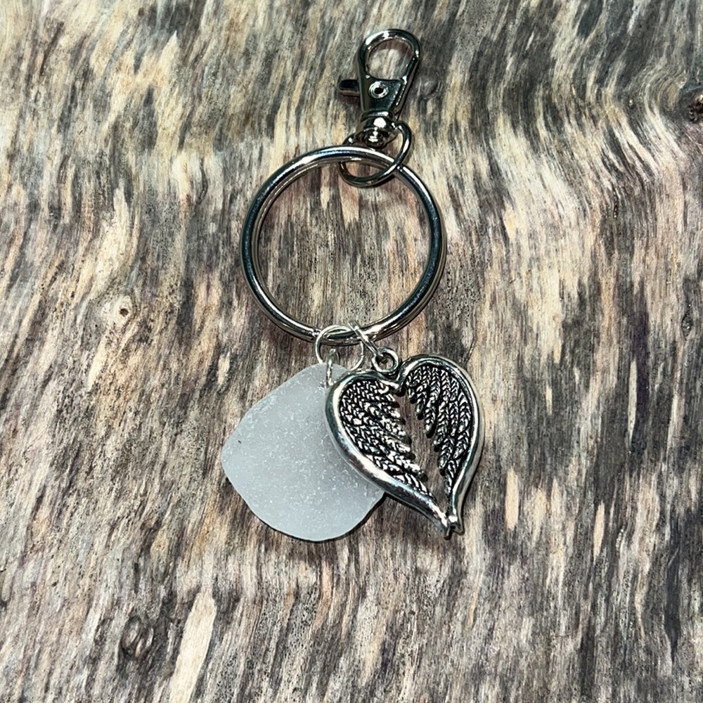 Sea glass keychain